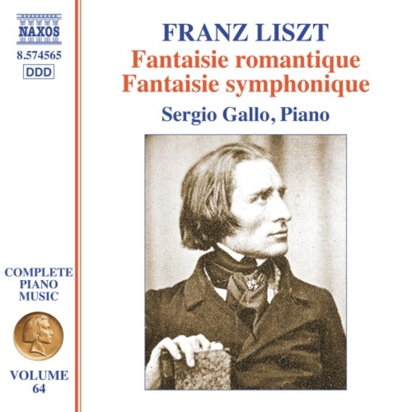 Liszt - Complete Piano Music Vol.64: Fantaisie romantique, Fantaisie symphonique | Naxos 8574565